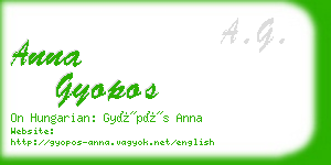 anna gyopos business card